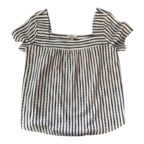 Lucky Brand Navy and White Summer Top Stripes Medium - Picture 1 of 4